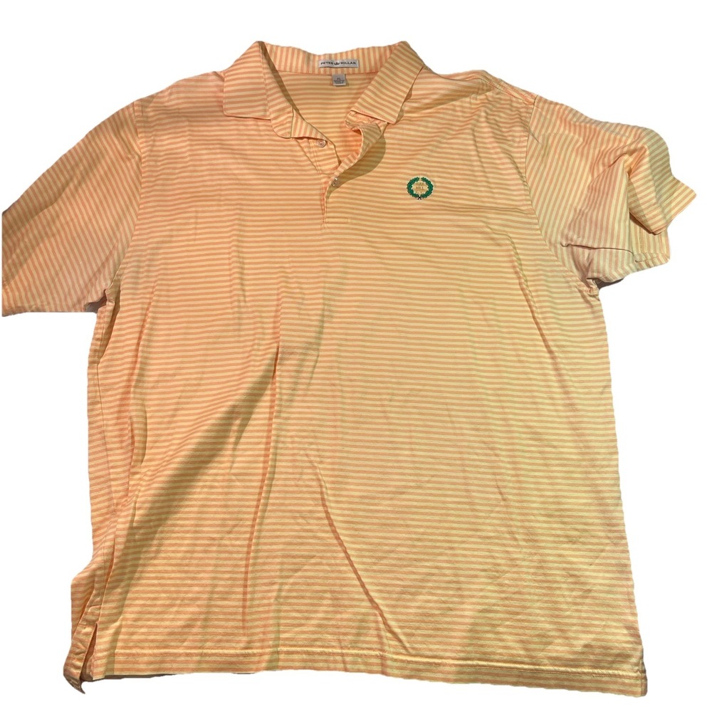 Peter Millar Mens‎ XL Polo light Orange Oak Hill CC Rochester Ryder Cup